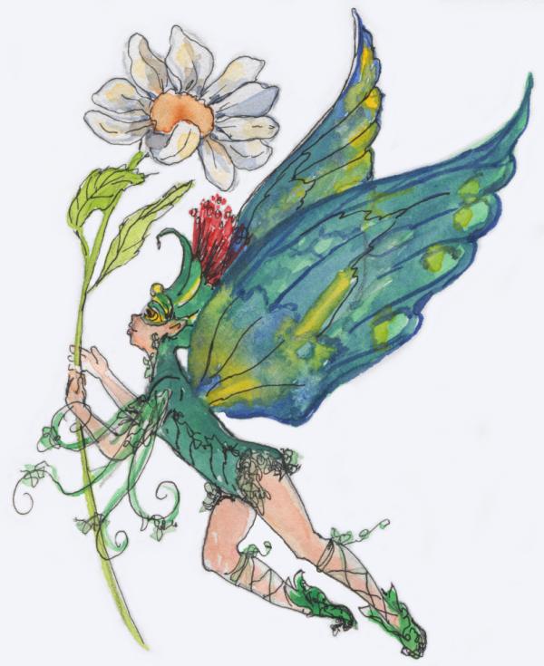 Leaf Fairy With Flower