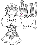 Snowflake Fairy Puppet Coloring Page